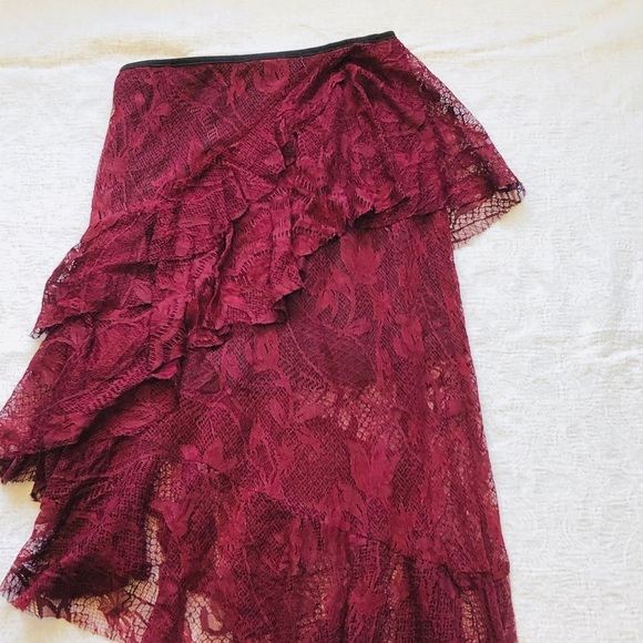 Ark & Co. sexy Burgundy Lace Skirt**Small - Picture 4 of 8